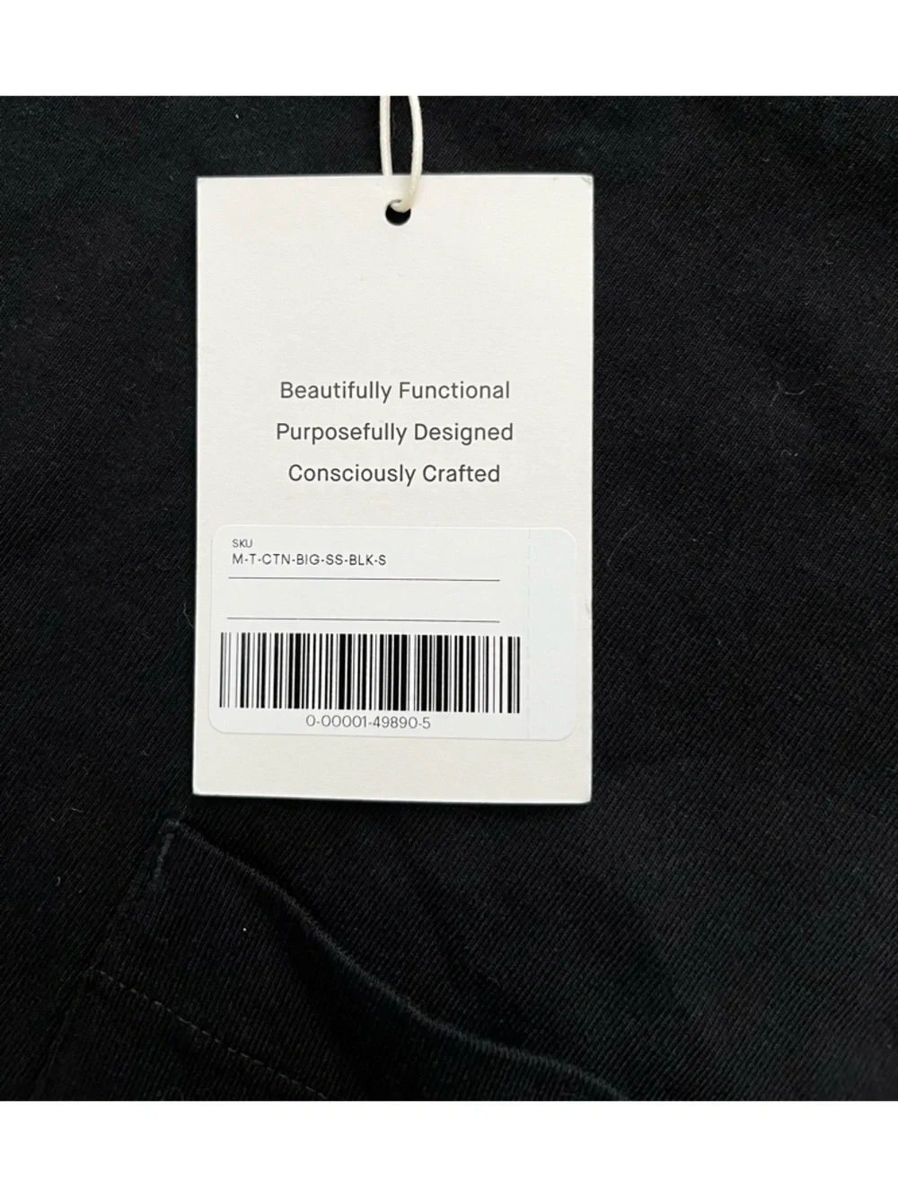NWT Everlane Men’s Black Crewneck Pocket Tee Short Sleeves - Size Small - Picture 3 of 6